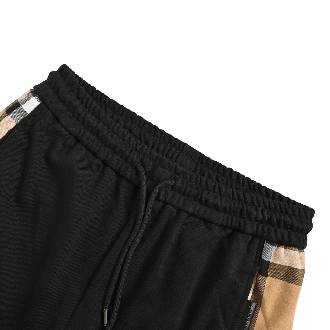 Burberry/巴宝莉 侧边格纹拼接长裤