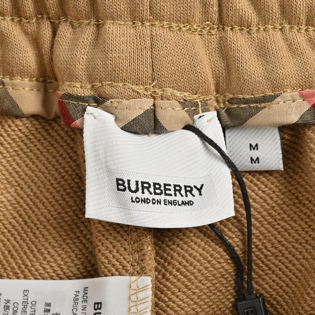 Burberry/巴宝莉 侧边格纹拼接长裤