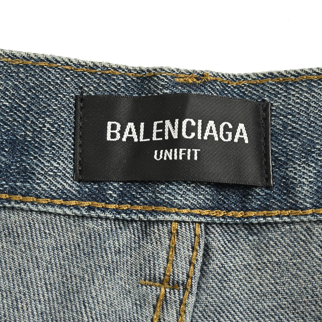 Balenciaga/巴黎世家 24Fw 胶带印花牛仔裤