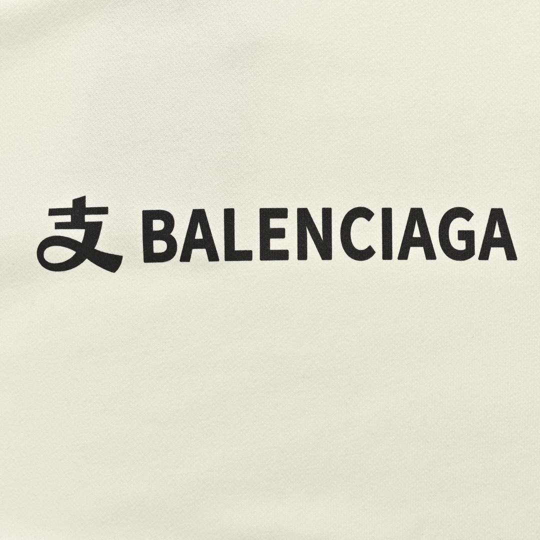 Balenciaga/巴黎世家 24ss 支付宝联名印花圆领卫衣