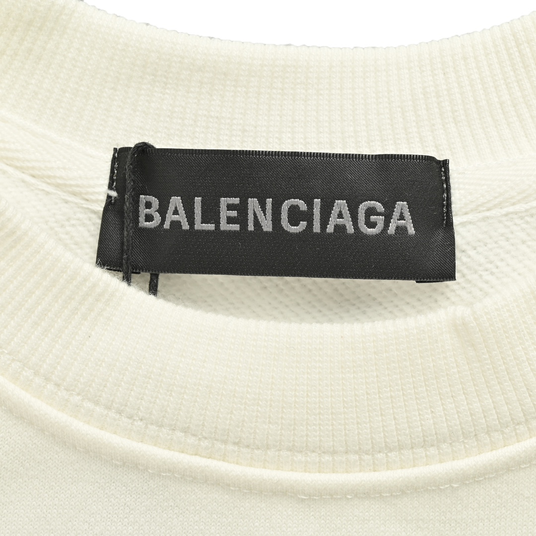 Balenciaga/巴黎世家 24ss 支付宝联名印花圆领卫衣