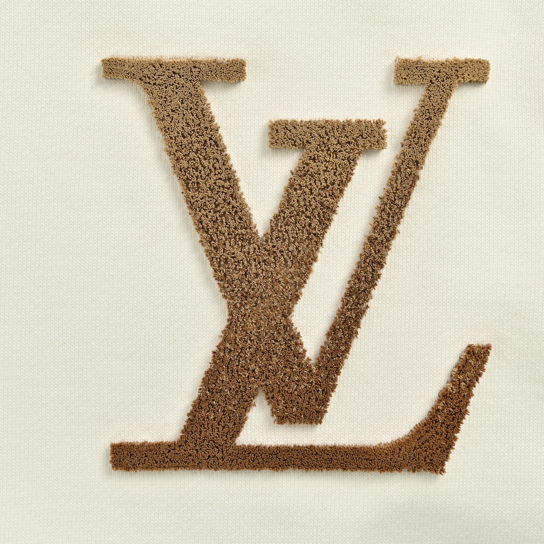 Louis Vuitton/路易威登 24Fw 渐变植绒字母logo圆领卫衣