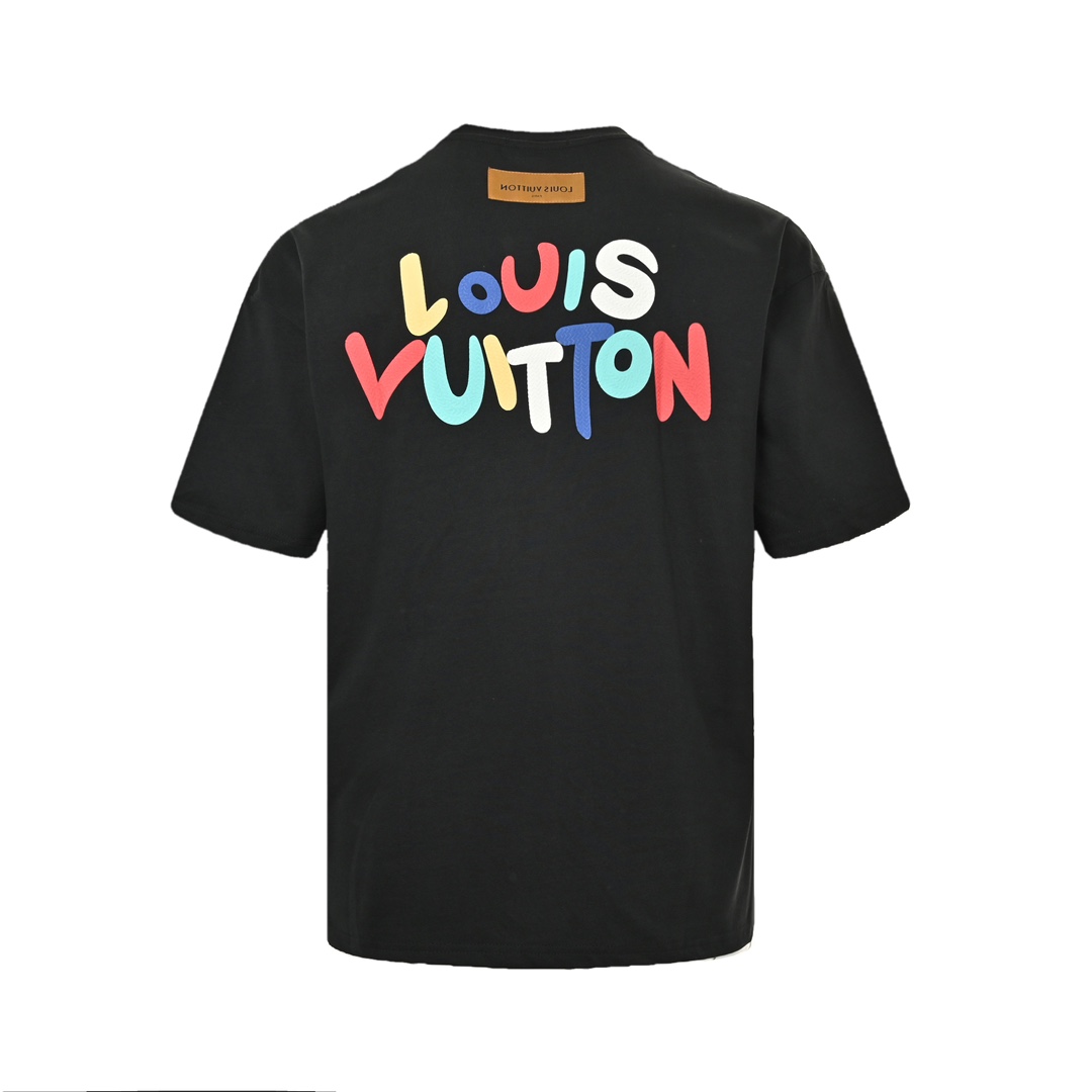 Louis Vuitton/路易威登 24ss 彩虹logo立体发泡印花短袖