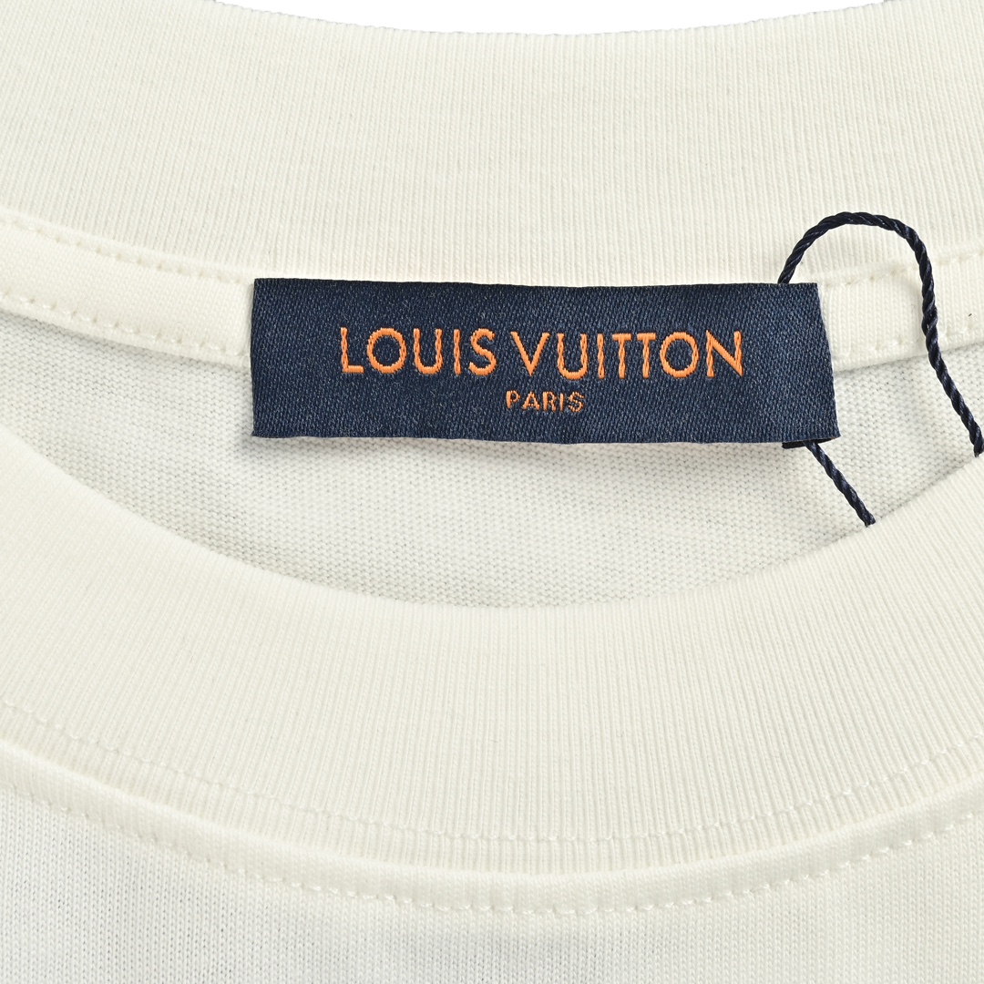 Louis Vuitton/路易威登 24ss 三花及后背几何彩色字母印花短袖