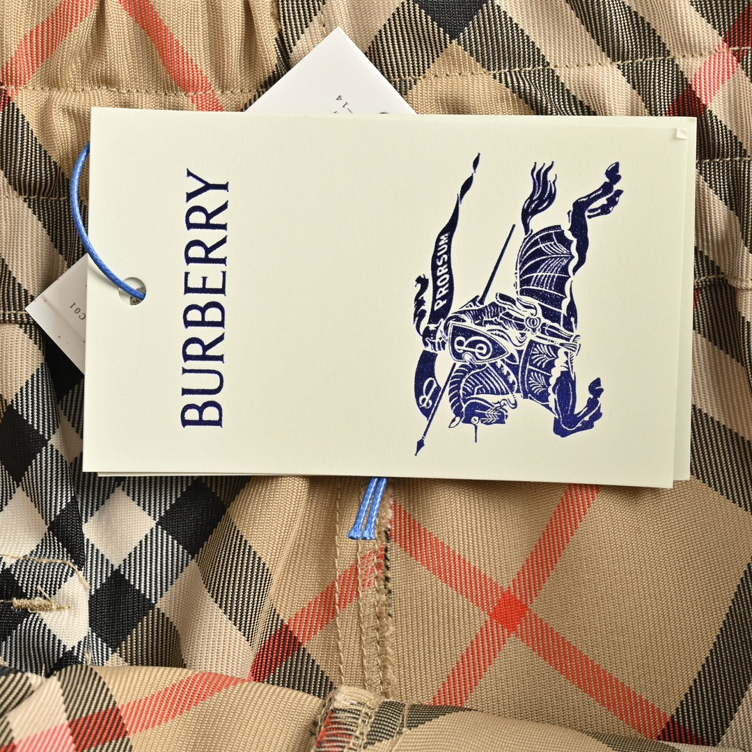 Burberry/巴宝莉 24Fw 战马刺绣格纹长裤