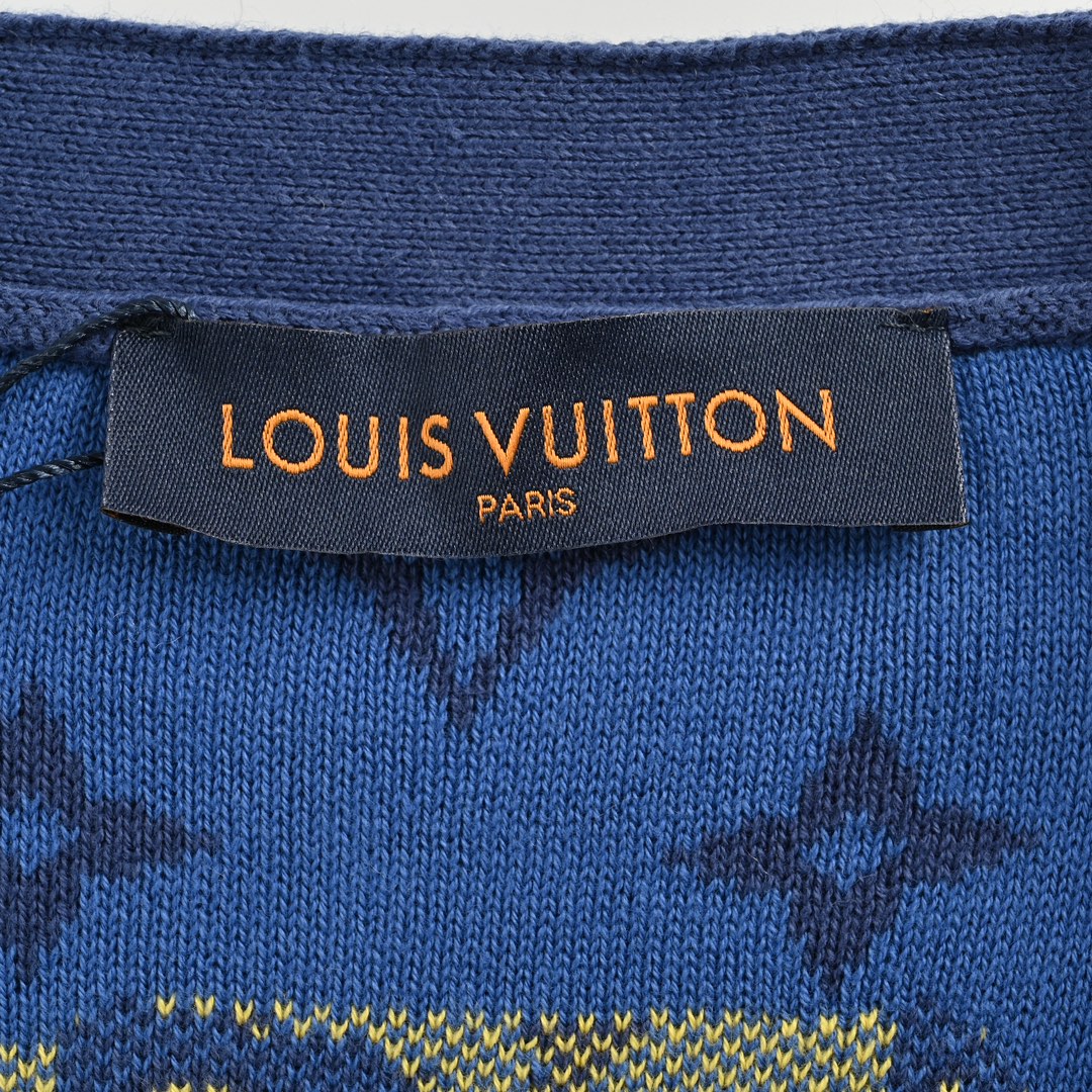 Louis Vuitton/路易威登 24Fw 面孔老花提花毛衣开衫