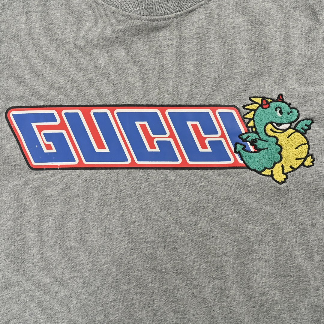 Gucci/古驰 龙年系列字母印花小恐龙刺绣卫衣