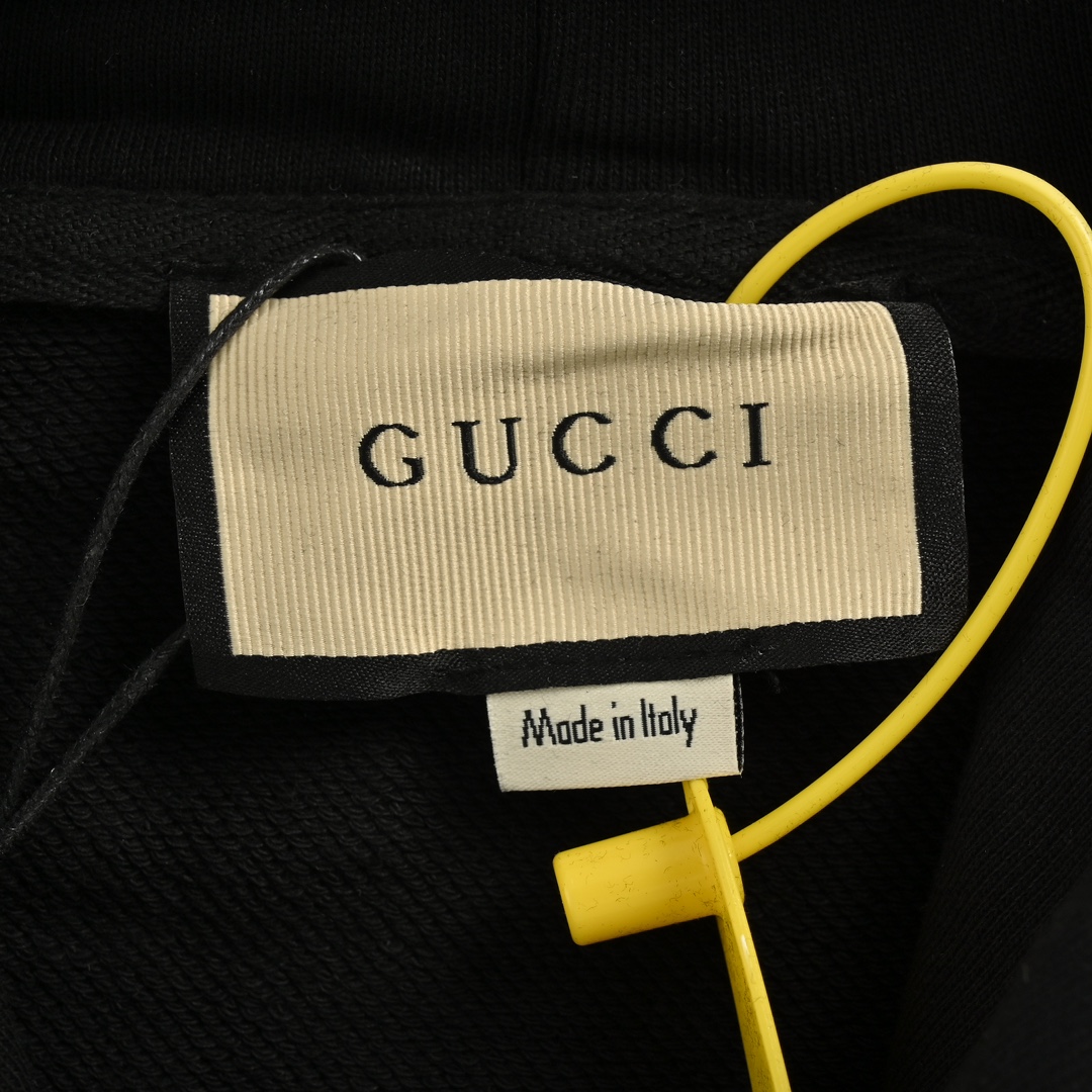 Gucci/古驰 龙年系列 火焰字母刺绣连帽卫衣 字母绣花工艺