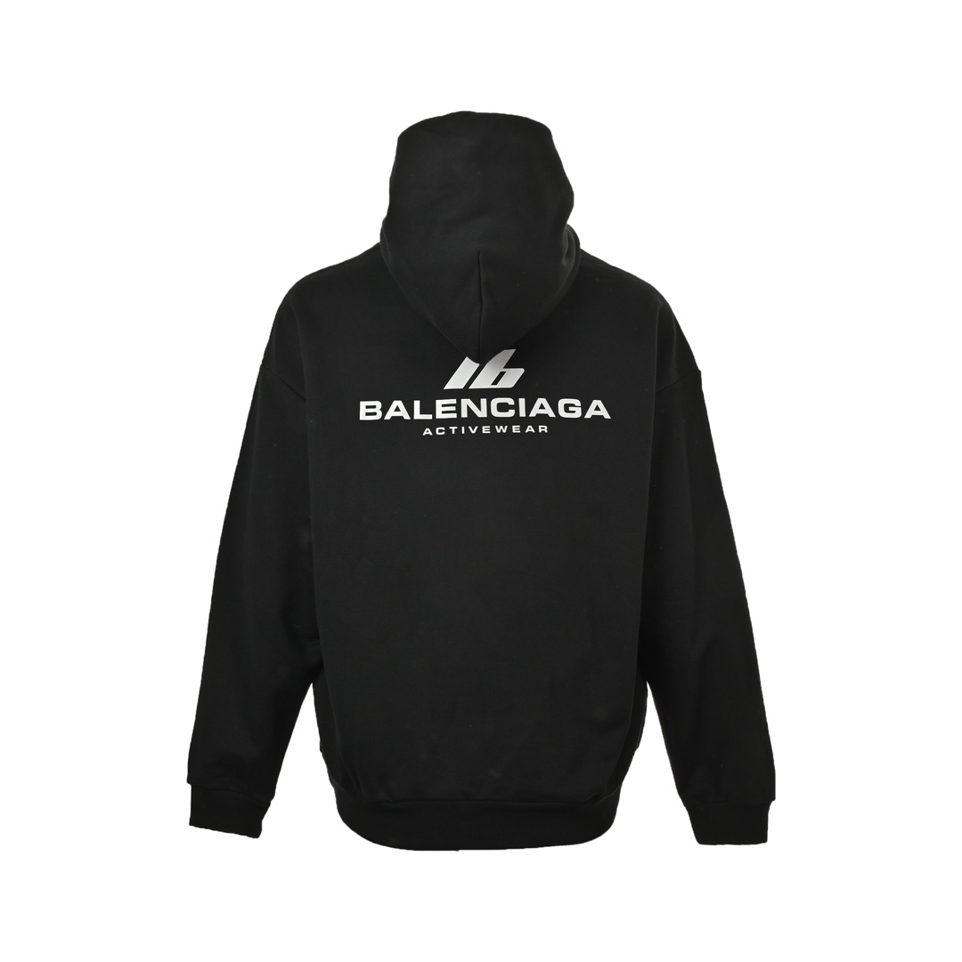 Balenciaga/巴黎世家 24Fw LB反光字母印花连帽卫衣