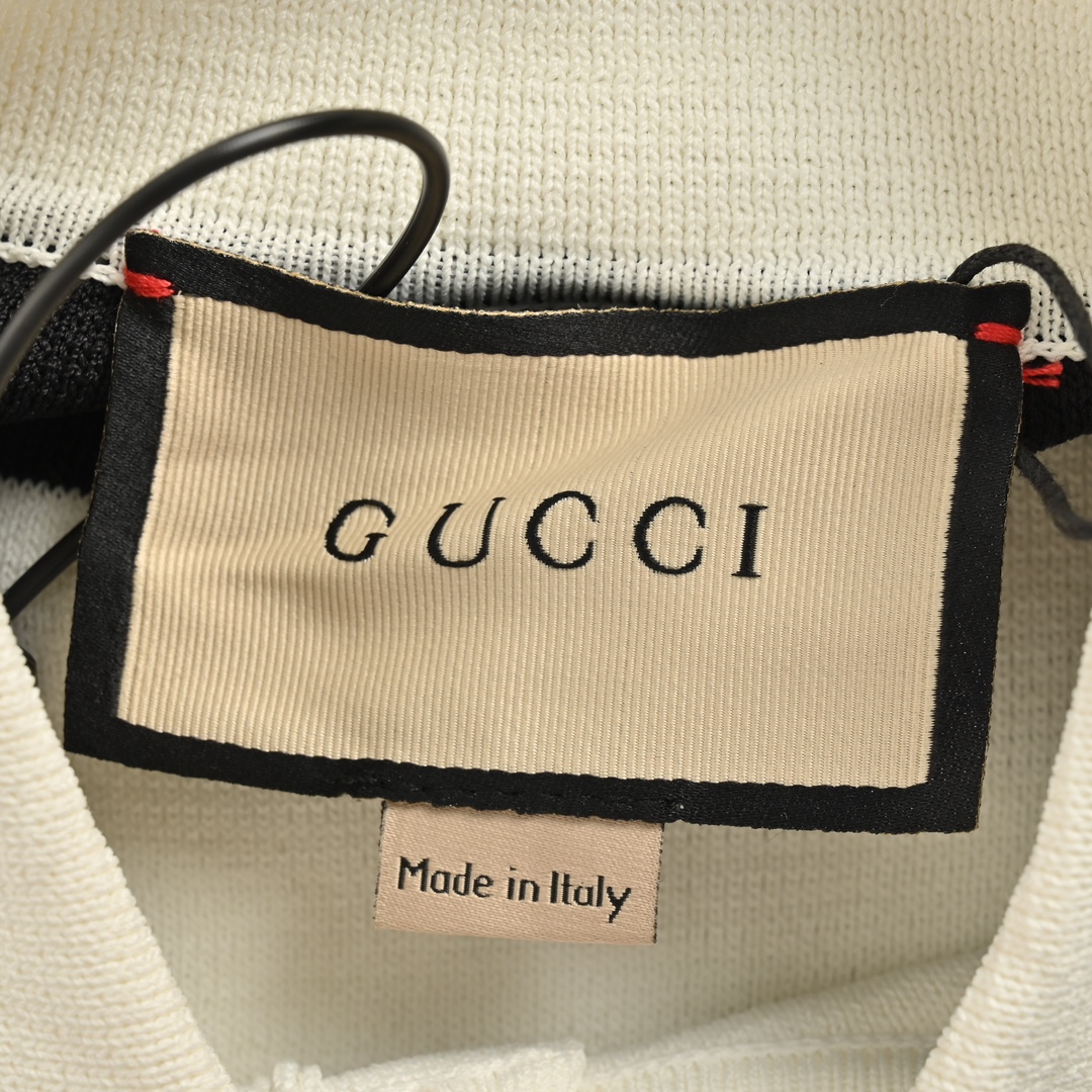 Gucci/古驰 可拆卸衣袖条纹翻领长袖毛衣