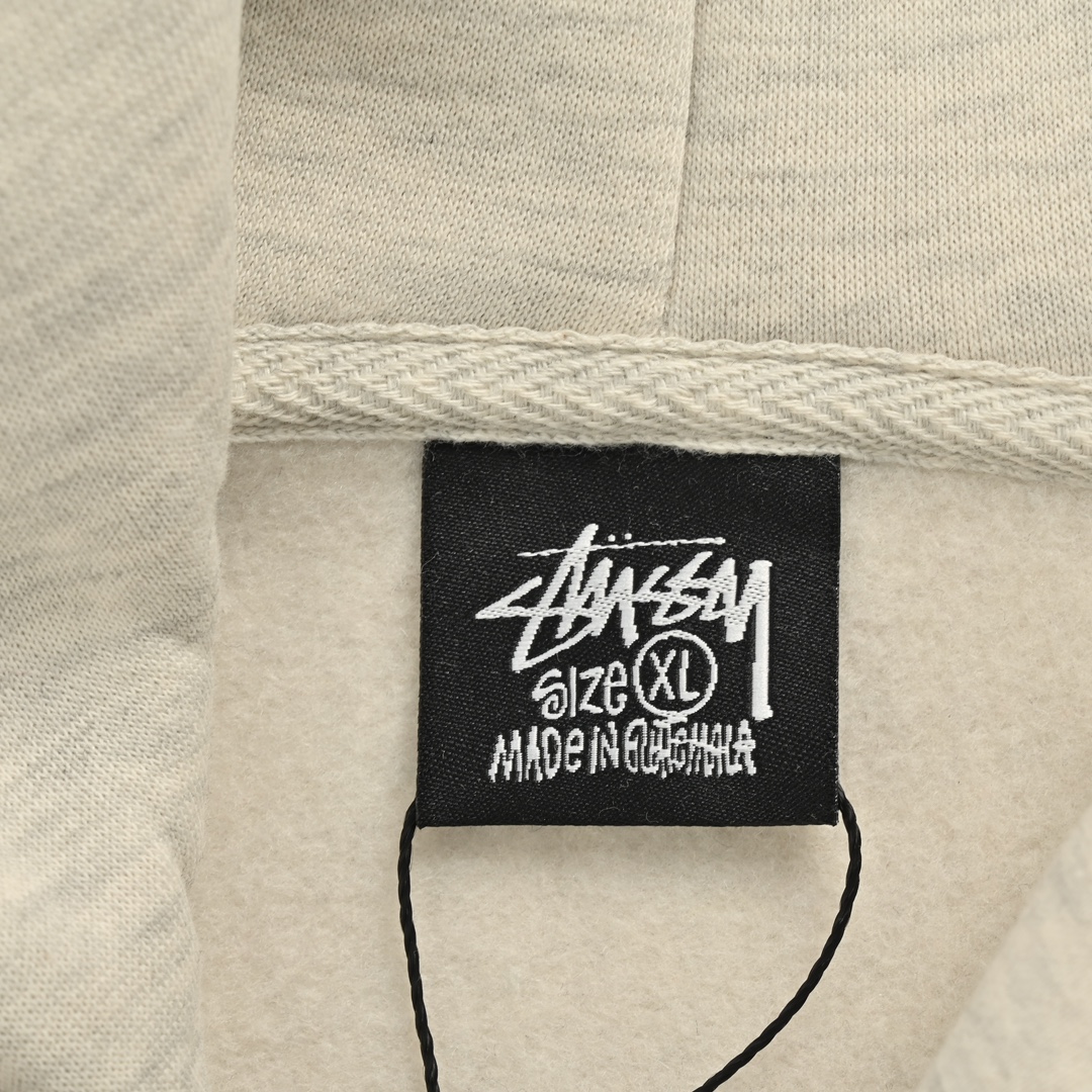 Stussy/斯图西 字母logo刺绣连帽卫衣