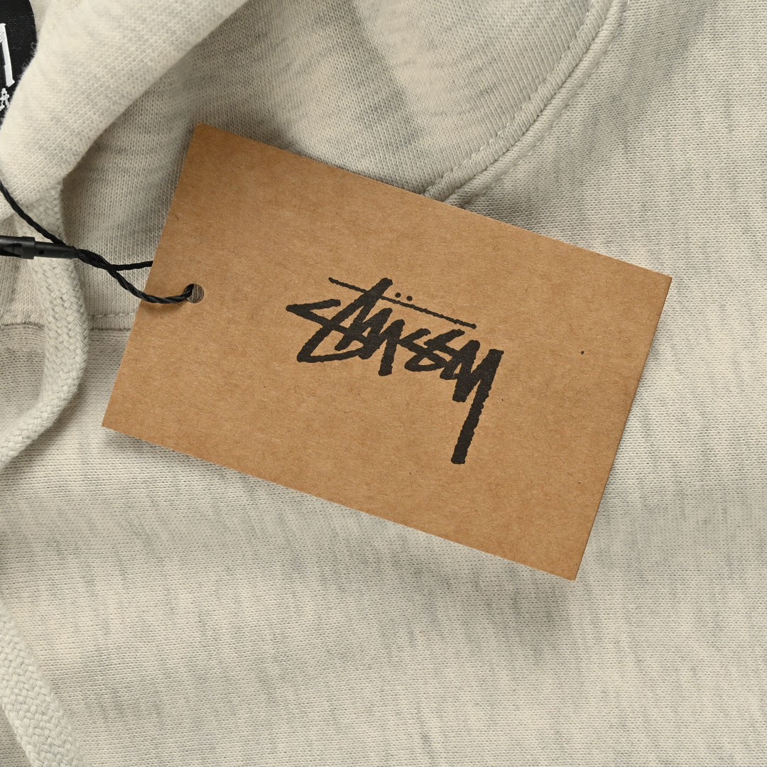 Stussy/斯图西 字母logo刺绣连帽卫衣