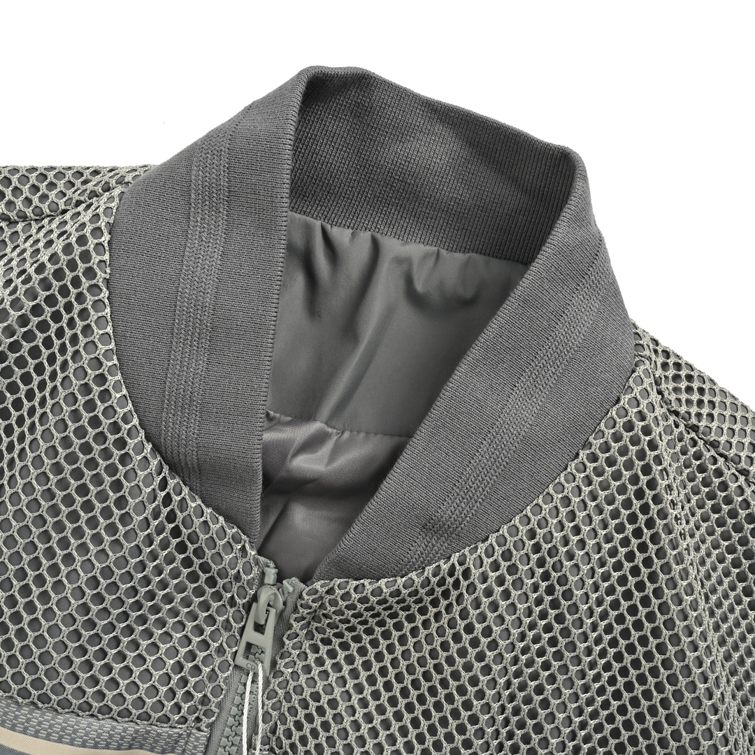 Dior/迪奥 24Fw 网眼织带棒球服夹克外套 时髦洋气的配色焕发时尚休闲气质