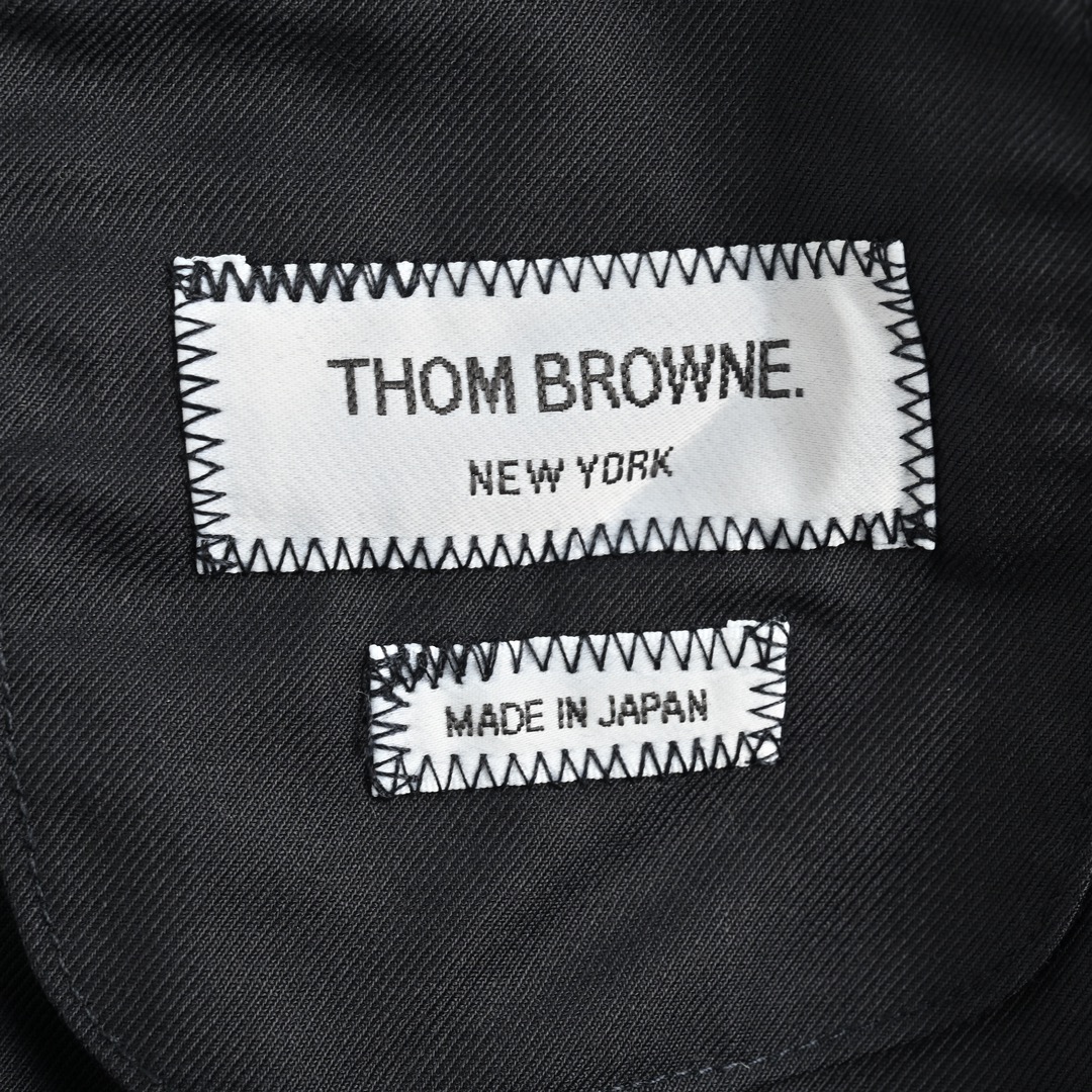 Thom Browne/汤姆布朗 色织四杠拉链风衣外套