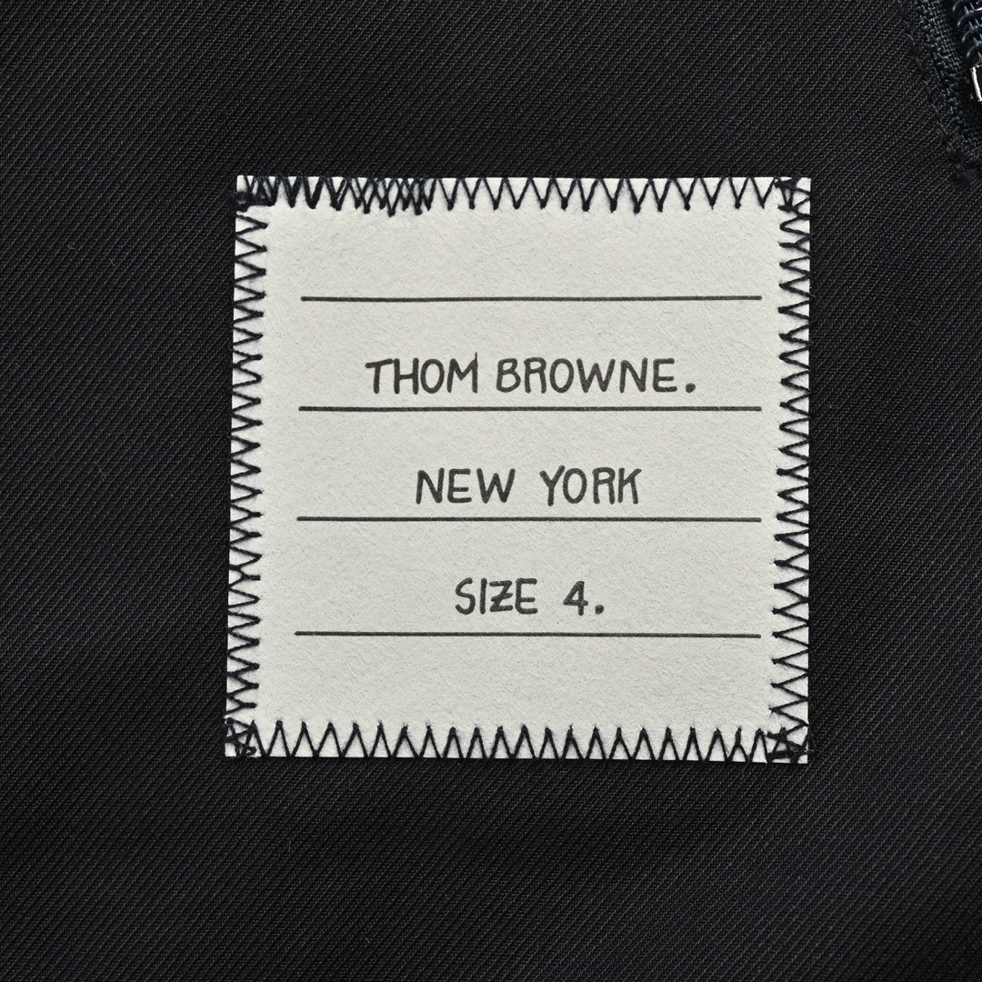 Thom Browne/汤姆布朗 色织四杠拉链风衣外套