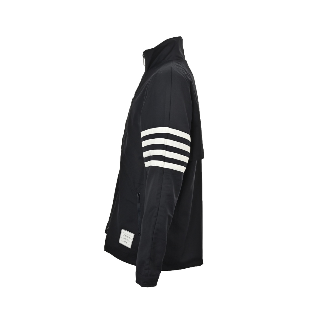 Thom Browne/汤姆布朗 色织四杠拉链风衣外套