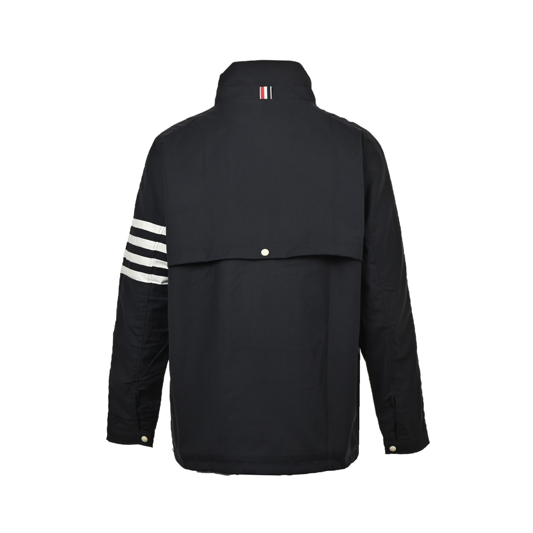 Thom Browne/汤姆布朗 色织四杠拉链风衣外套