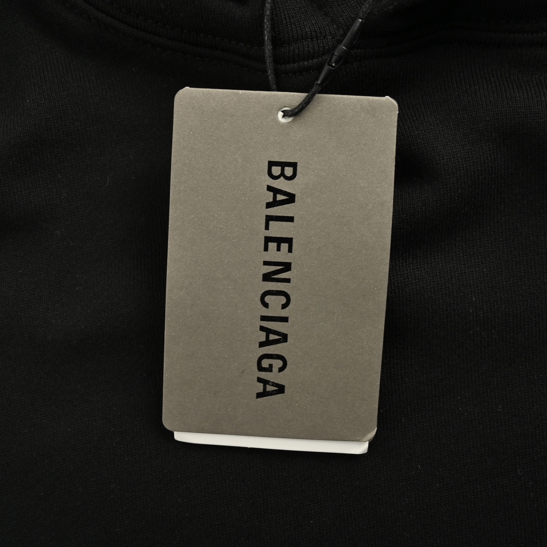 Balenciaga/巴黎世家 24Fw 双B贴布及logo刺绣连帽卫衣