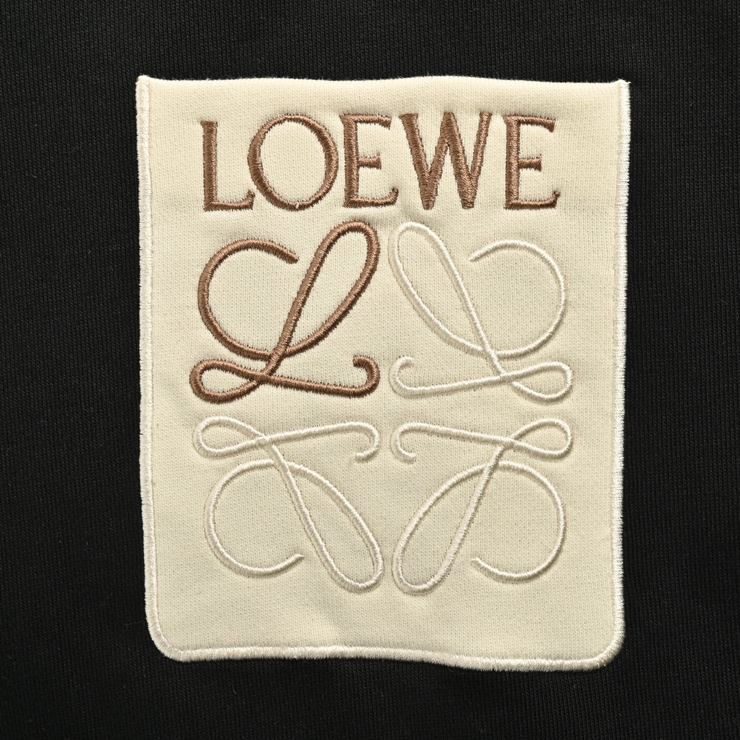 Loewe/罗意威 24Fw 口袋刺绣徽标logo圆领卫衣