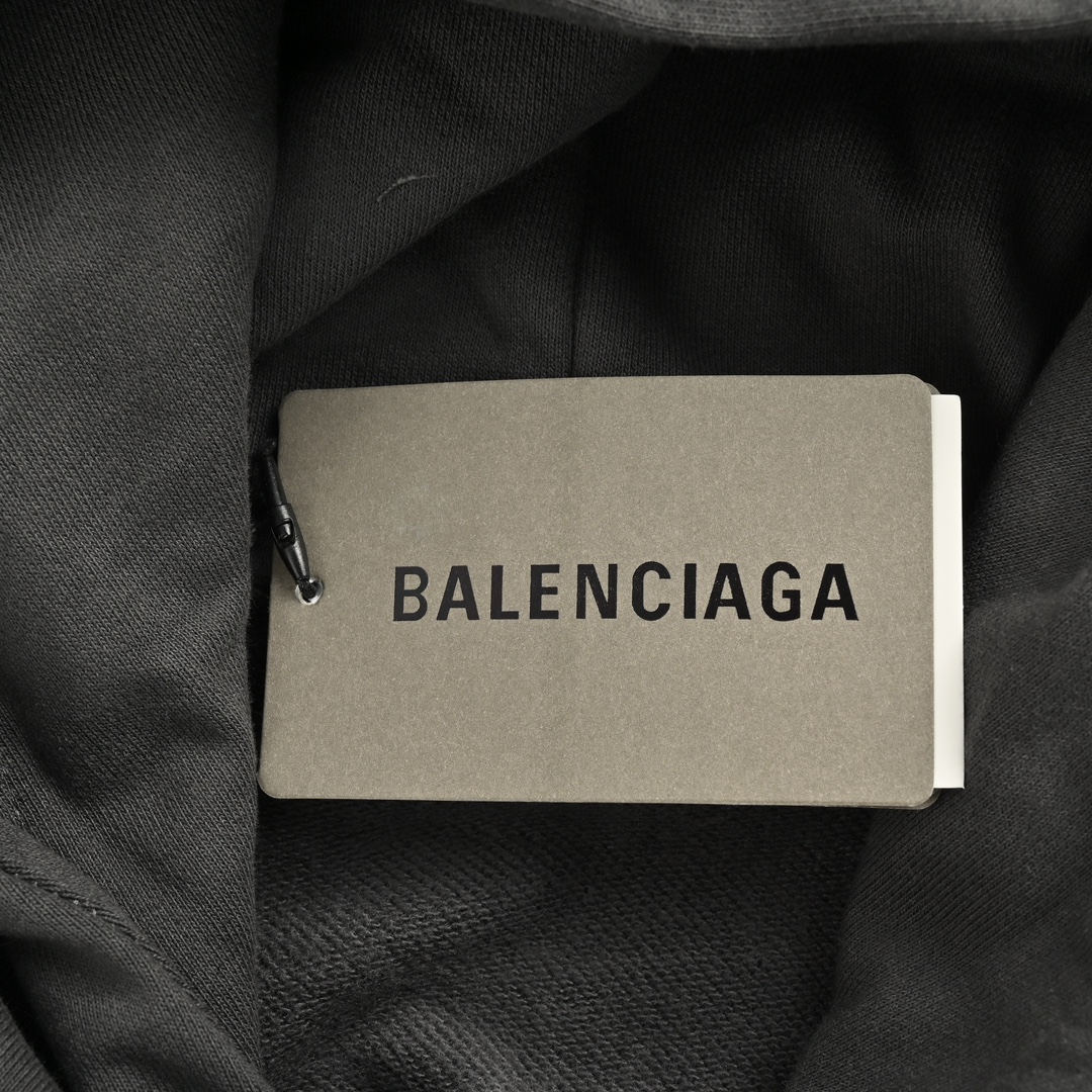 Balenciaga/巴黎世家 24Fw 恶搞涂鸦字母logo印花连帽卫衣