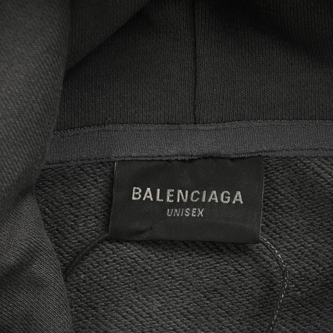 Balenciaga/巴黎世家 24Fw 恶搞涂鸦字母logo印花连帽卫衣