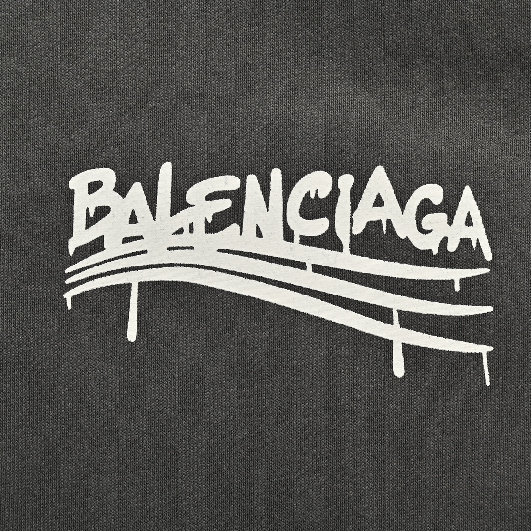 Balenciaga/巴黎世家 24Fw 恶搞涂鸦字母logo印花连帽卫衣