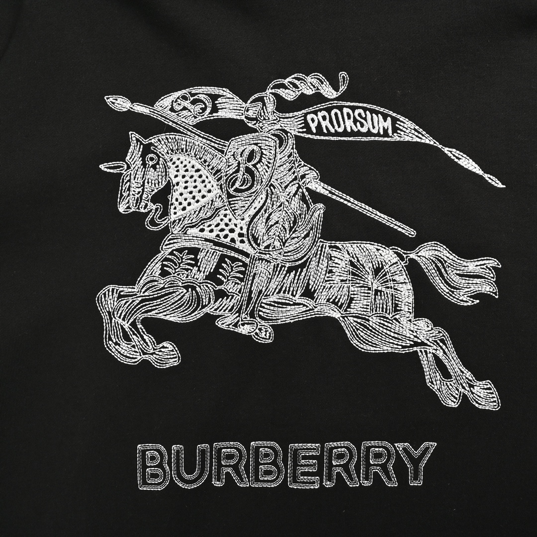 Burberry/巴宝莉 刺绣战马logo连帽卫衣 高级420g全棉毛圈面料