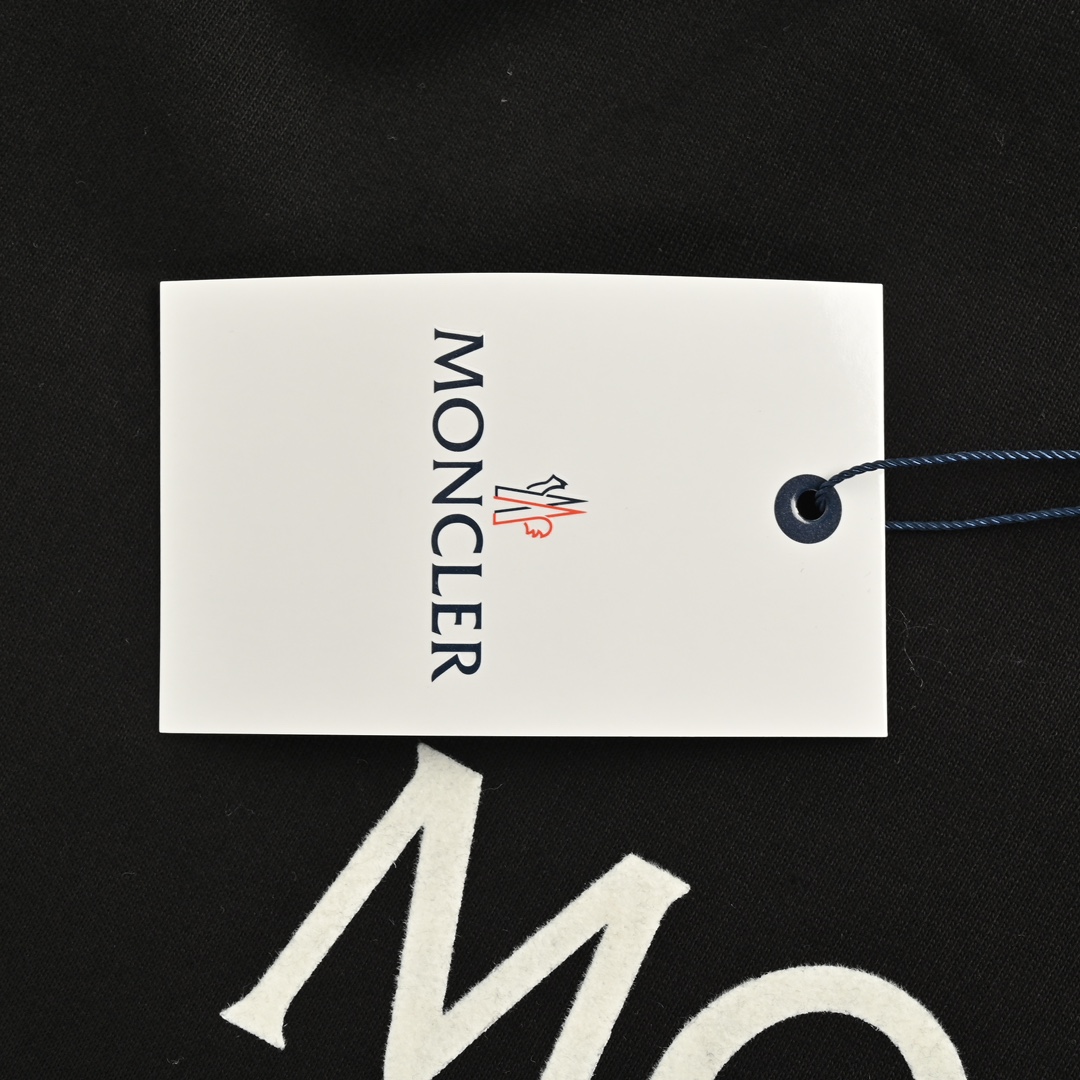 Moncler/蒙口 经典植绒字母logo圆领卫衣