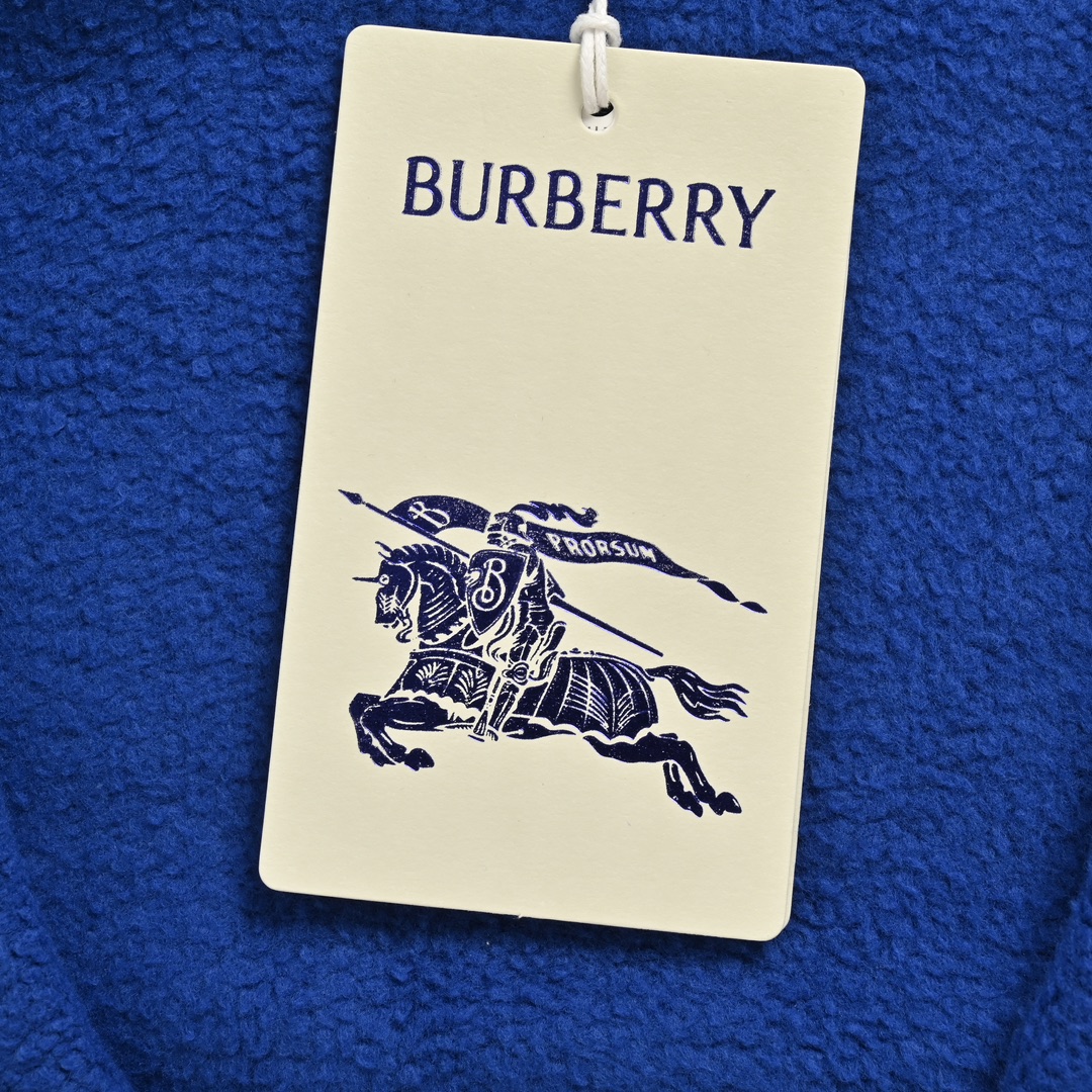 Burberry/巴宝莉 24Fw 肩膀战马贴布拉链连帽卫衣外套