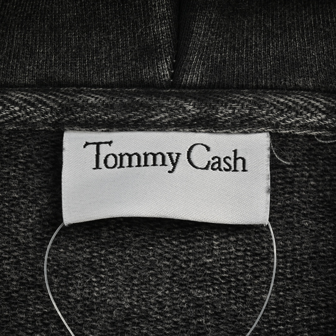 Tommy Cash 23Fw 重叠字母破洞解构水洗连帽卫衣