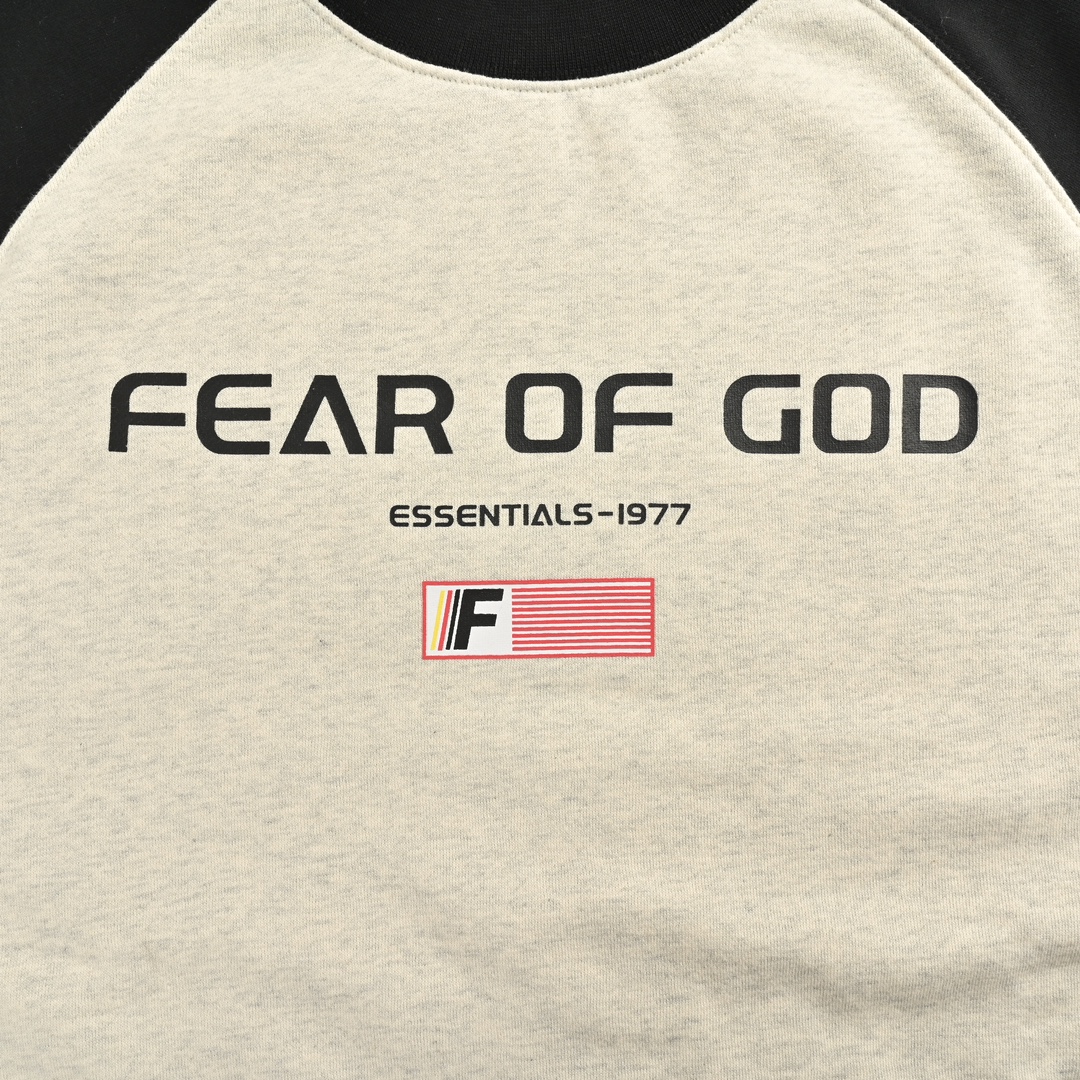 Fear of God FOG 24Fw 拼接国旗圆领卫衣