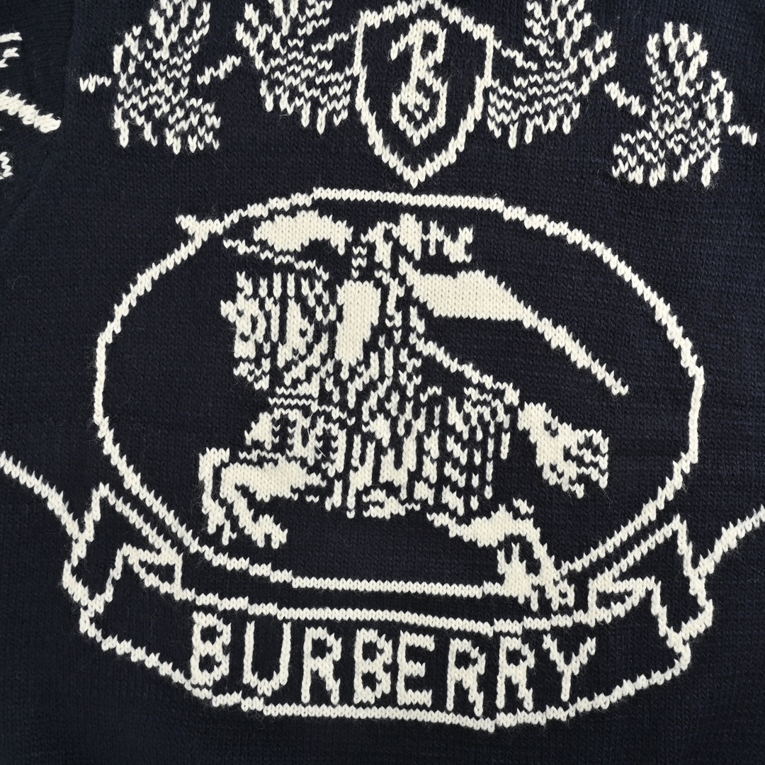 Burberry/巴宝莉 24Fw 骑士战马提花圆领毛衣