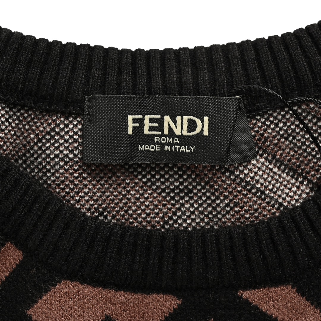 Fendi/芬迪 24Fw FF满印提花毛衣