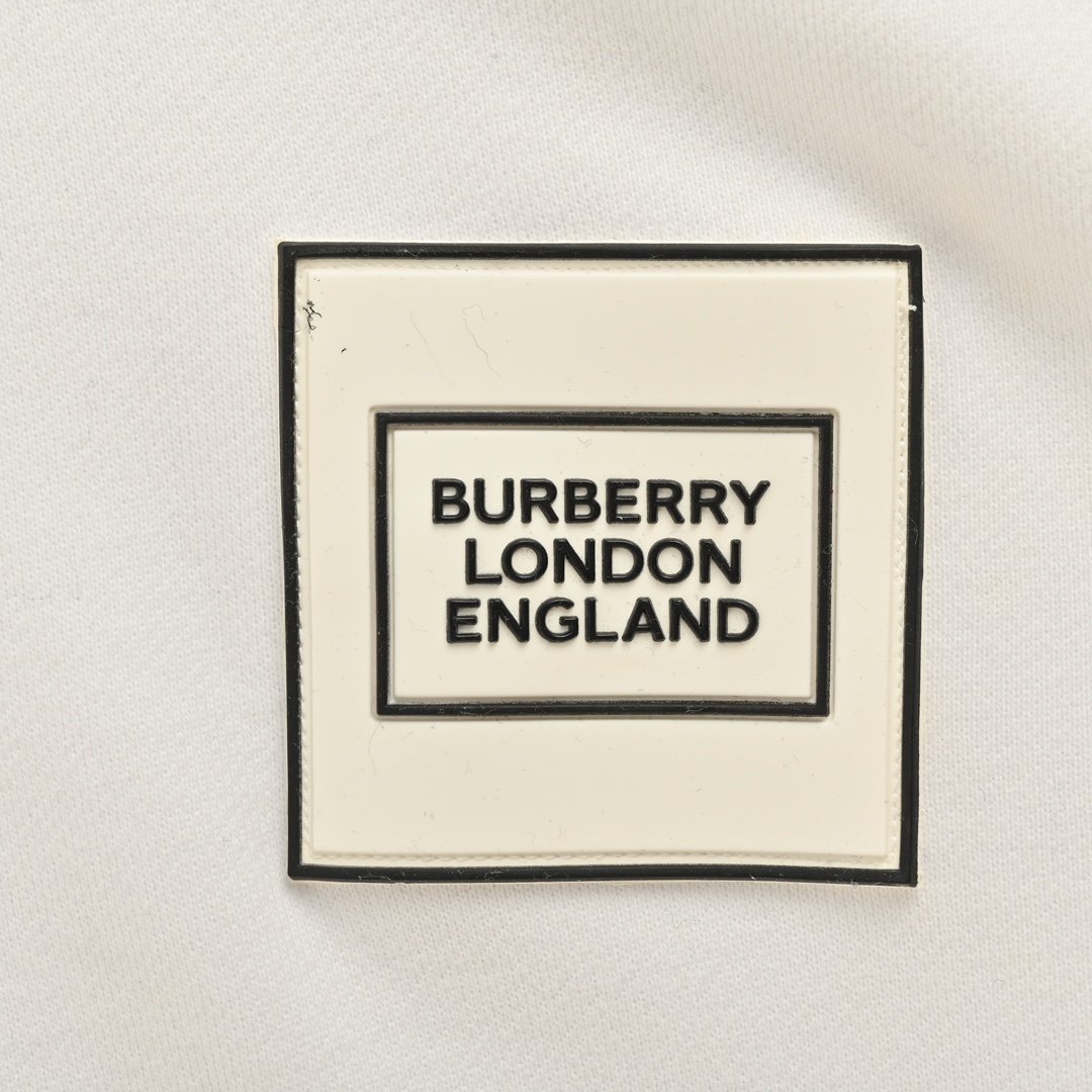 Burberry/巴宝莉 胸口硅胶方块logo贴饰连帽卫衣