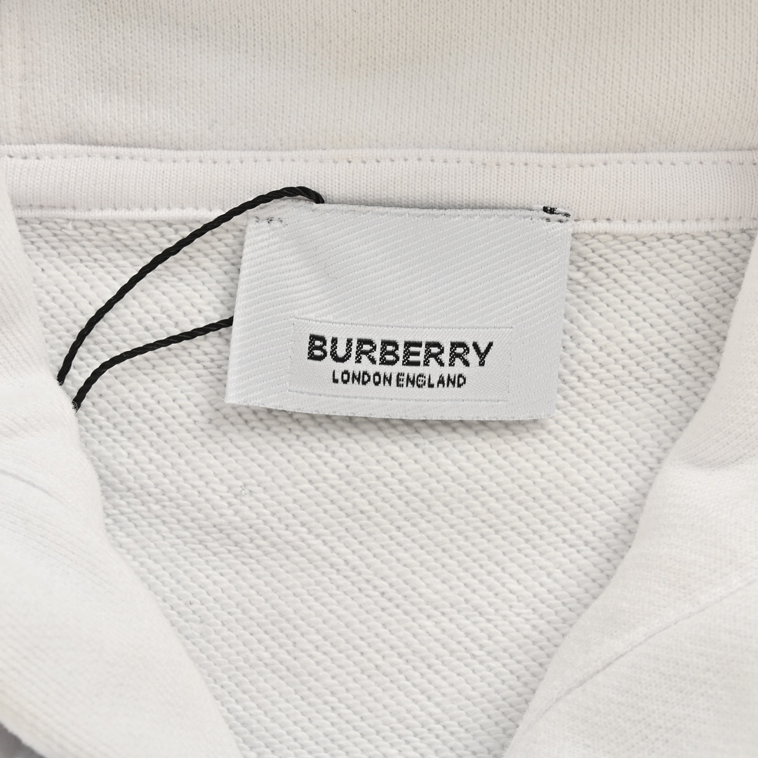 Burberry/巴宝莉 胸口硅胶方块logo贴饰连帽卫衣