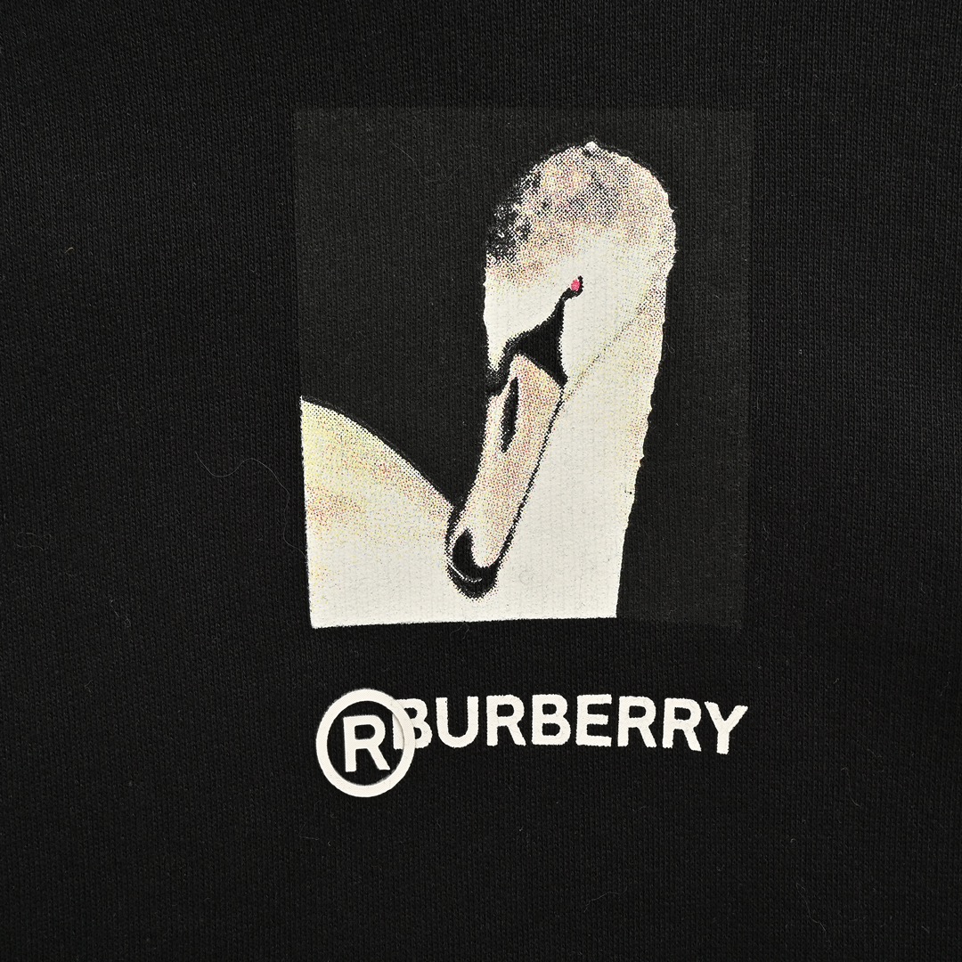 Burberry/巴宝莉 天鹅logo印花连帽卫衣