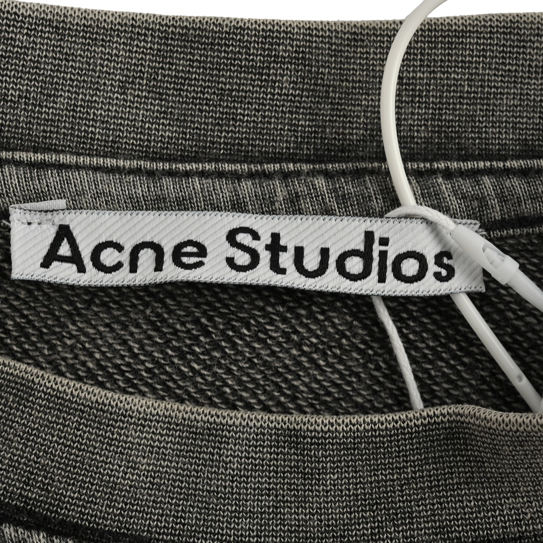 Acne Studios 24Fw 涂鸦模糊字母水洗圆领卫衣