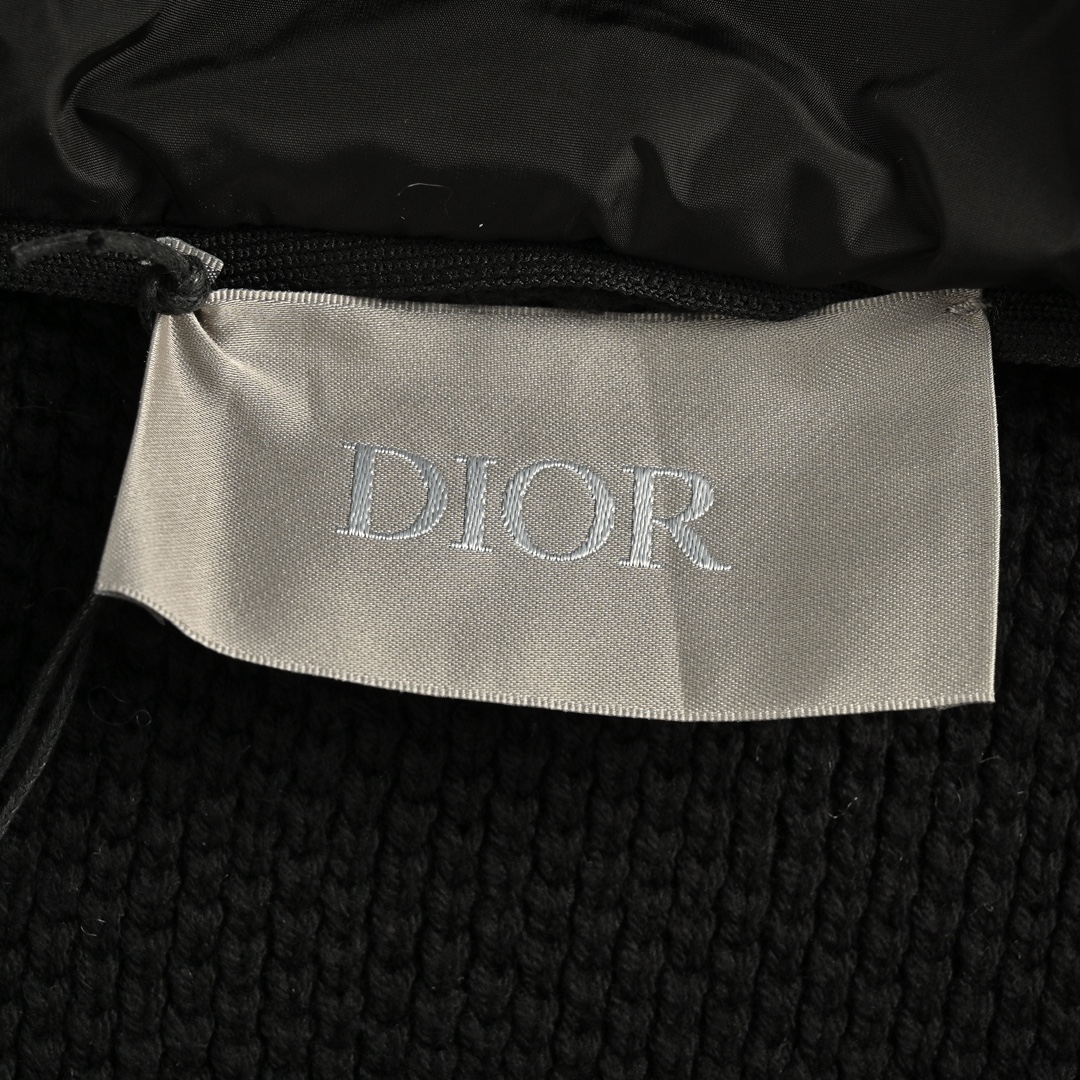 Dior/迪奥 24Fw 绗缝字母针织拼接连帽棉服外套