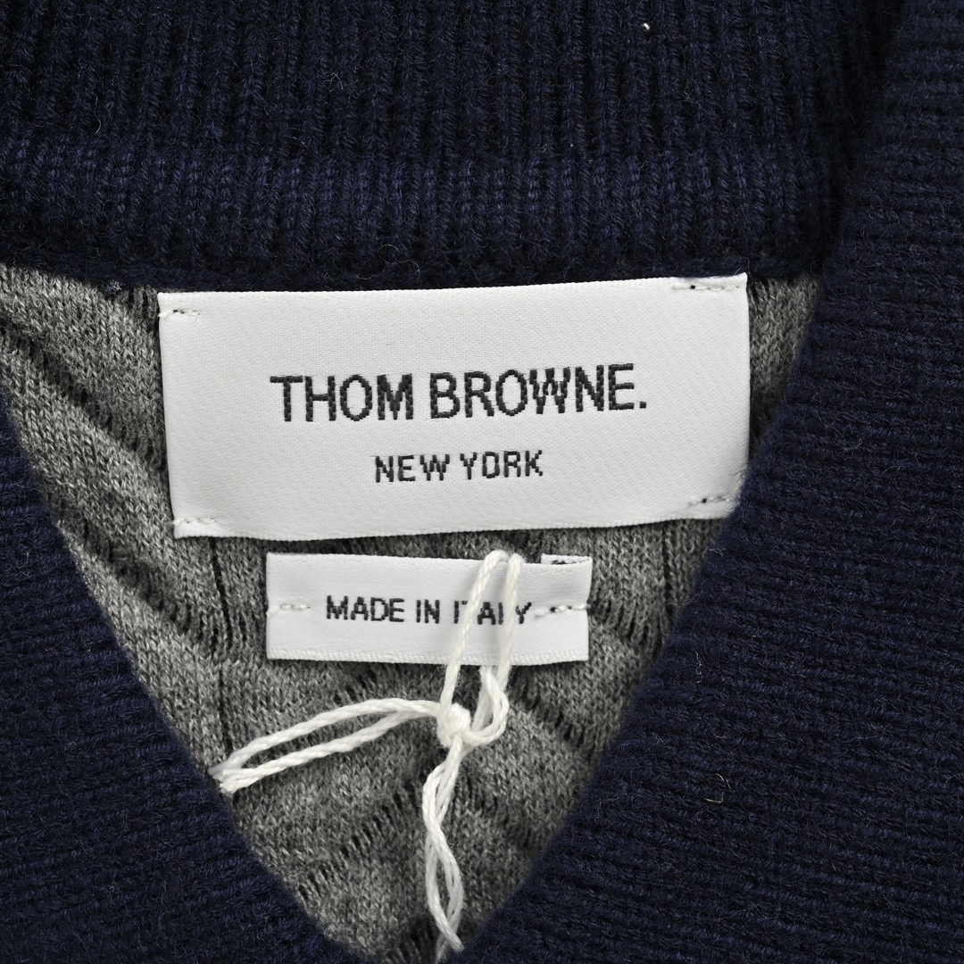 Thom Browne/汤姆布朗 24Fw 人字纹羊毛大衣