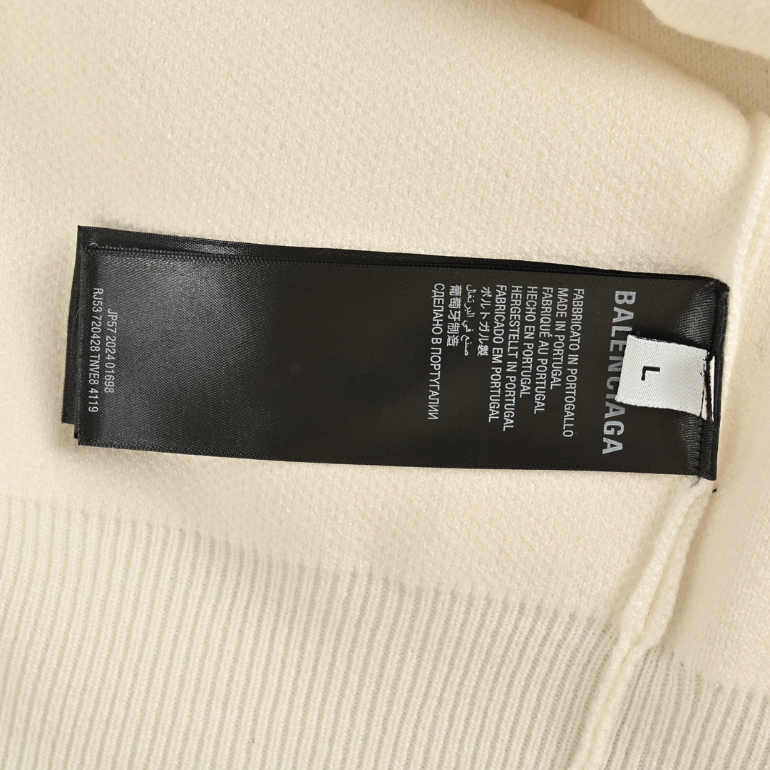 Balenciaga/巴黎世家 字母刺绣圆领针织毛衣字刺绣字母