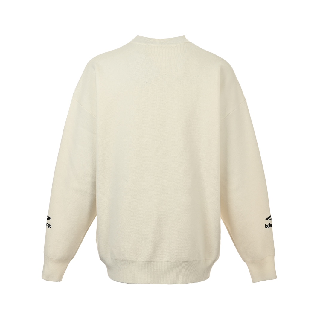 Balenciaga/巴黎世家 字母刺绣圆领针织毛衣字刺绣字母