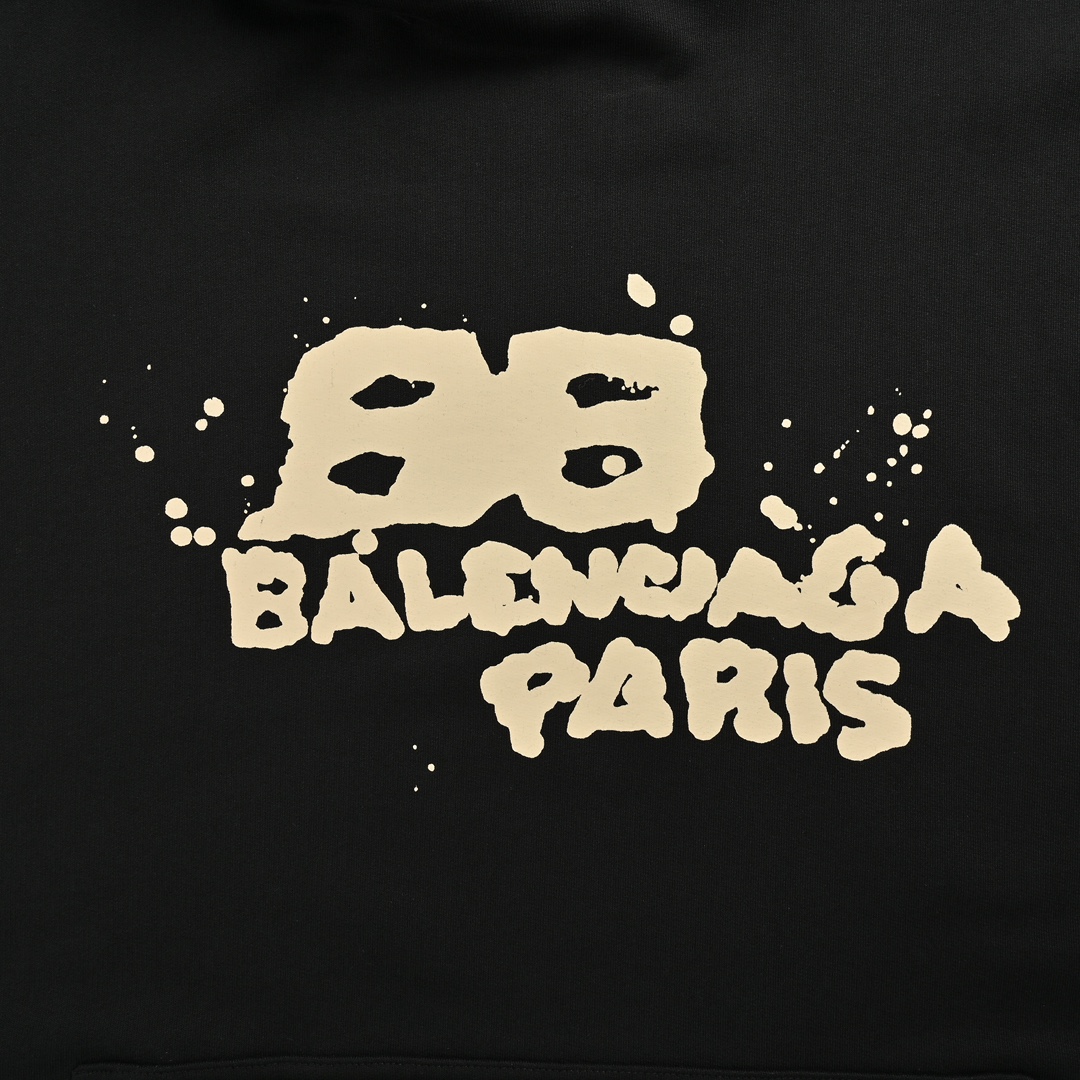 Balenciaga/巴黎世家 22Fw 涂鸦双B印花连帽卫衣