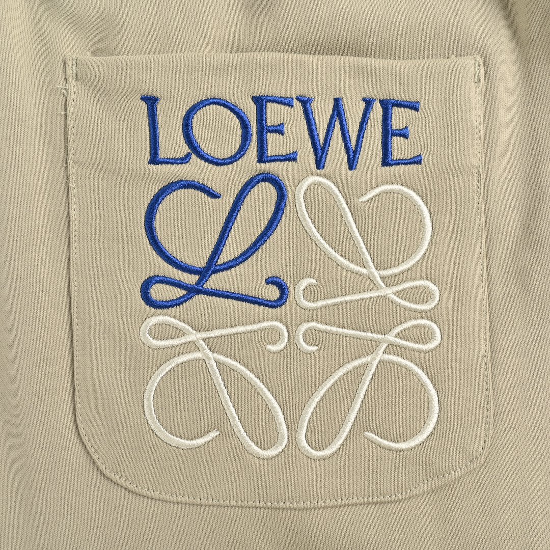 Loewe/罗意威 口袋徽标拼色logo刺绣休闲长裤