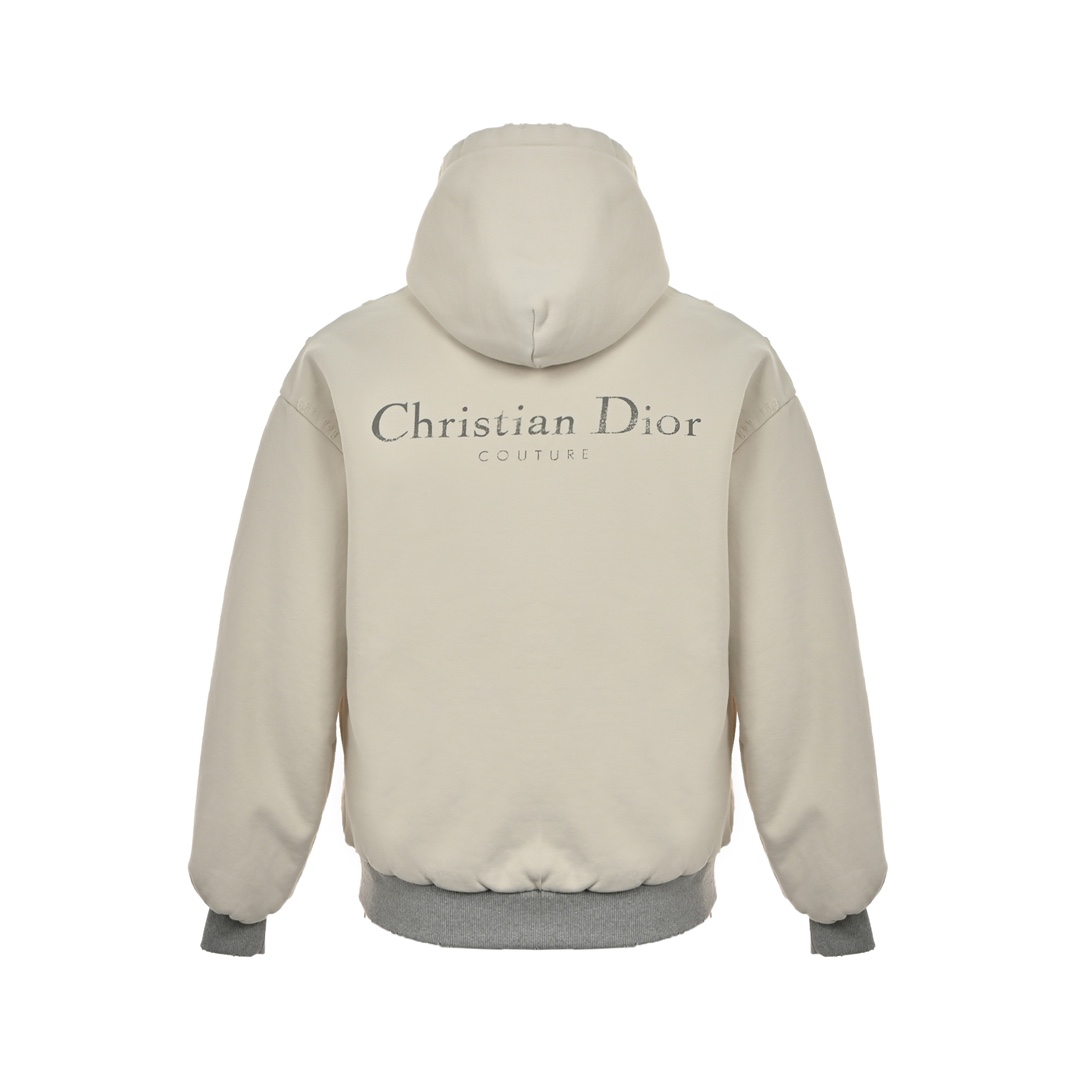 Dior/迪奥 24Fw 经典残缺磨破字母印花双层连帽卫衣