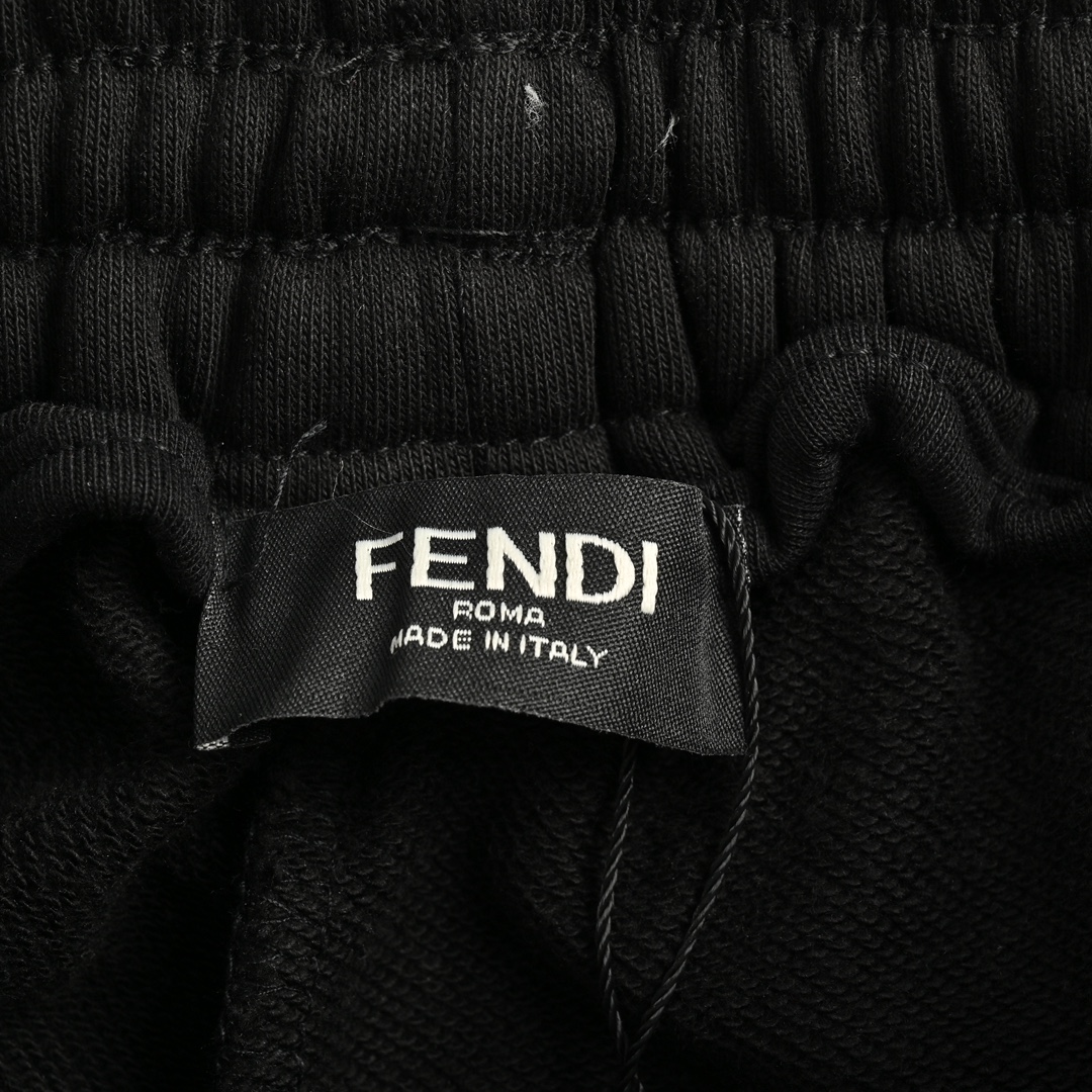 Fendi/芬迪 24Fw 刺绣眼睛侧边织带长裤