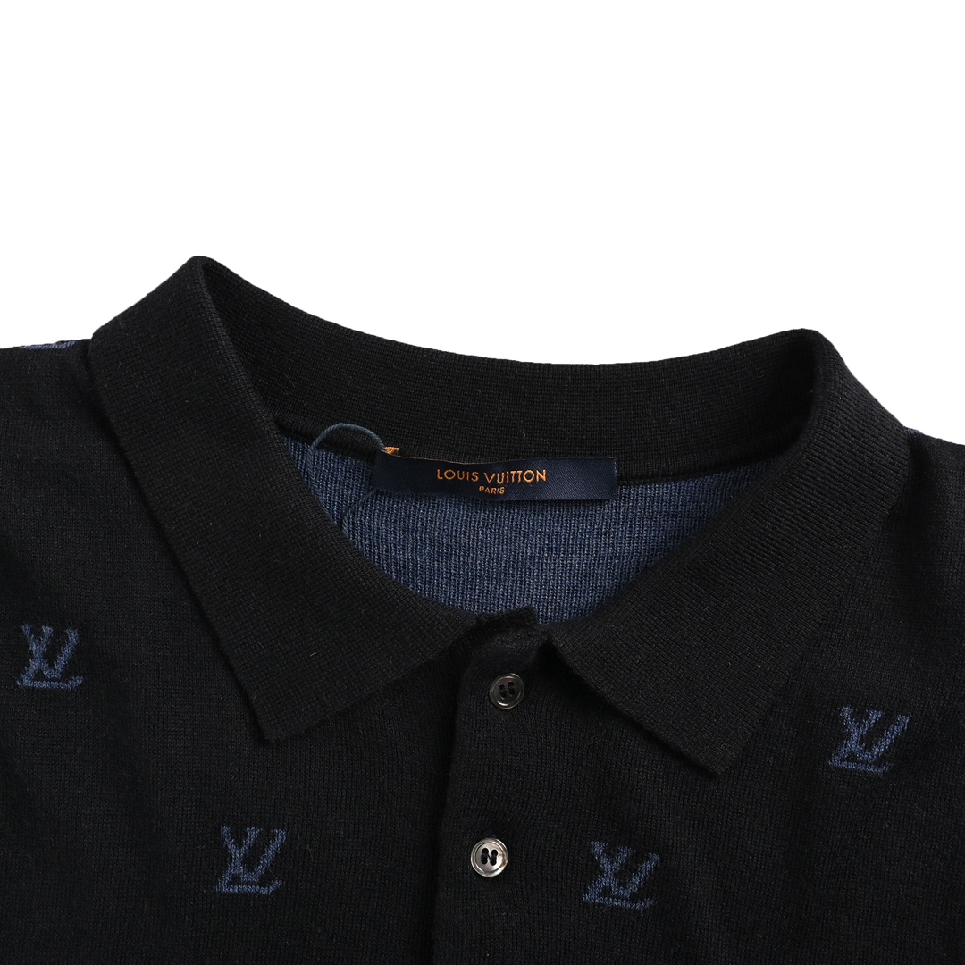 Louis Vuitton/路易威登 Monogram全身提花羊毛Polo毛衣