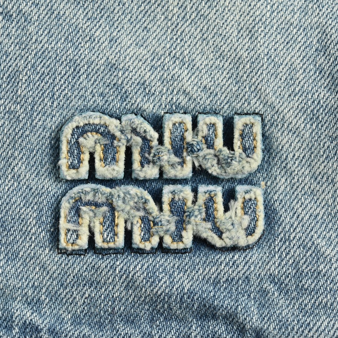 Miu Miu/缪缪 贴布绣丹宁牛仔夹克外套