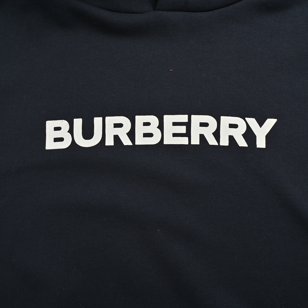 Burberry/巴宝莉 经典字母印花连帽卫衣藏蓝