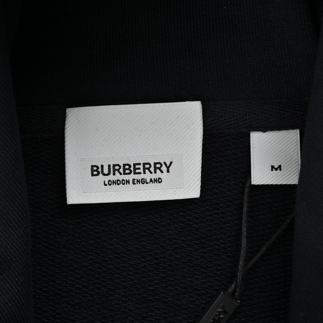Burberry/巴宝莉 经典字母印花连帽卫衣藏蓝