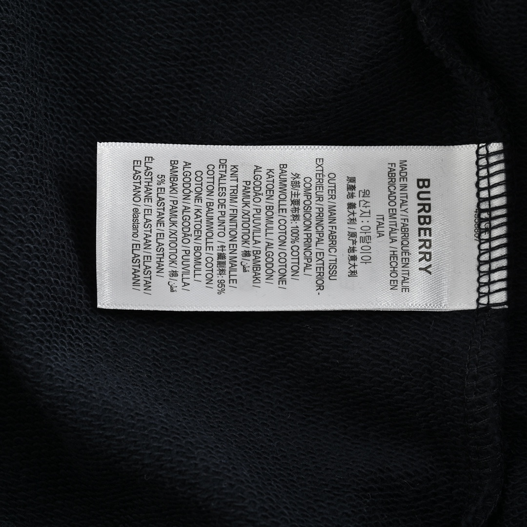 Burberry/巴宝莉 经典字母印花连帽卫衣藏蓝